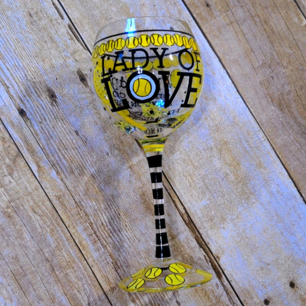 Tennis Wine Glass